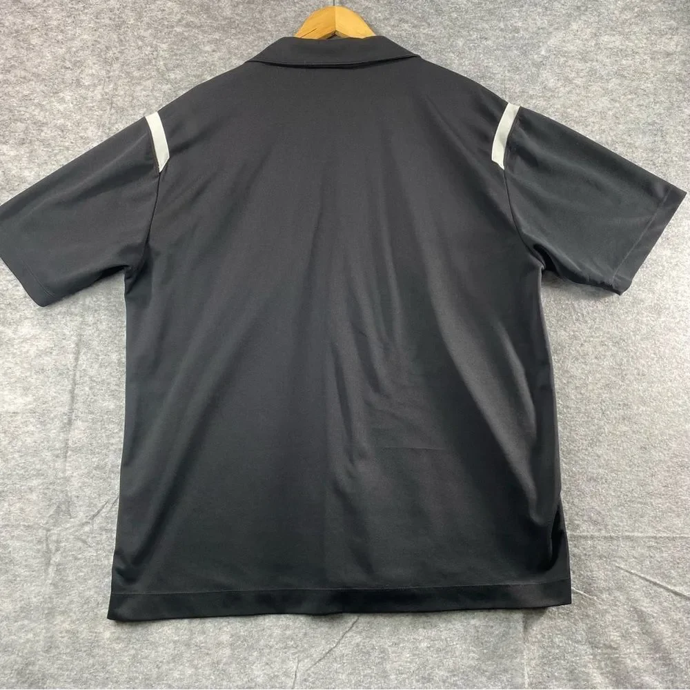 Nike Golf Mens Black/White Logo SS Performance Polo‎ Size LG - Picture 2 of 8